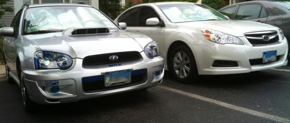 SilverD next to my Sister's 2011 Legacy Drake. 
There are going to be some mods in the future of Drake.